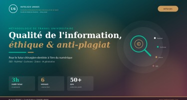 Qualité de l'information, éthique & anti-plagiat MTU101